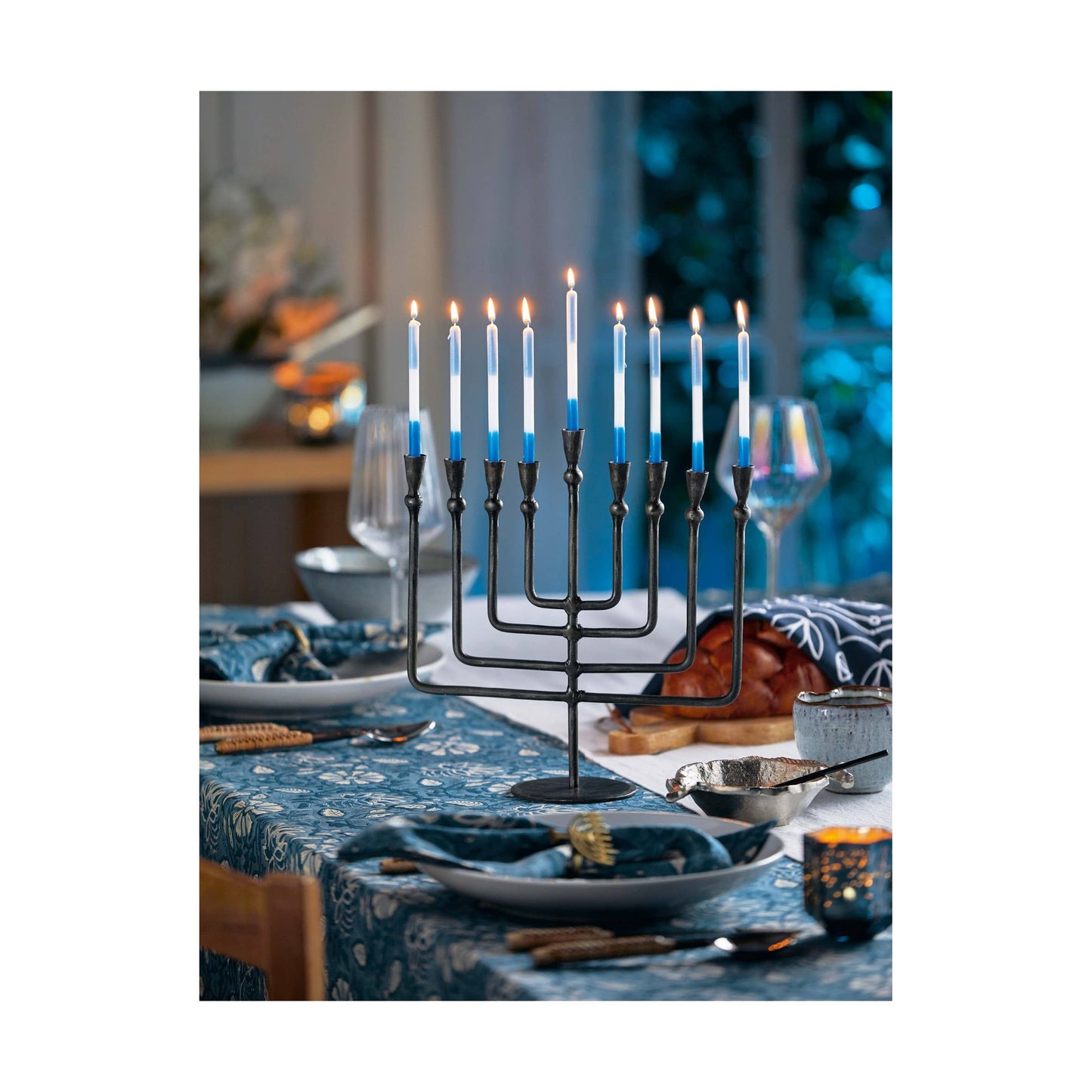 Hanukkah White Taper Candles