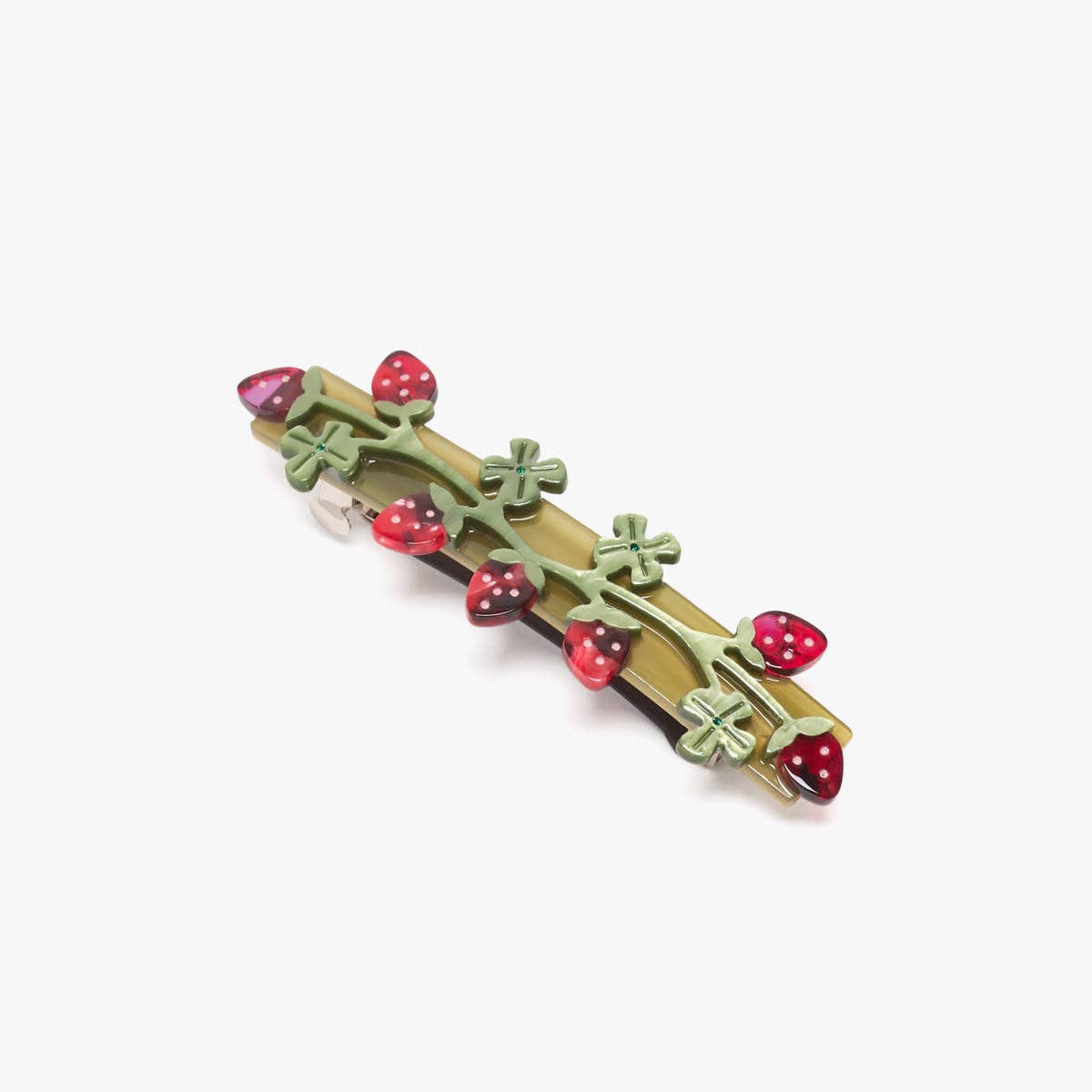 Wild Strawberry Barrette
