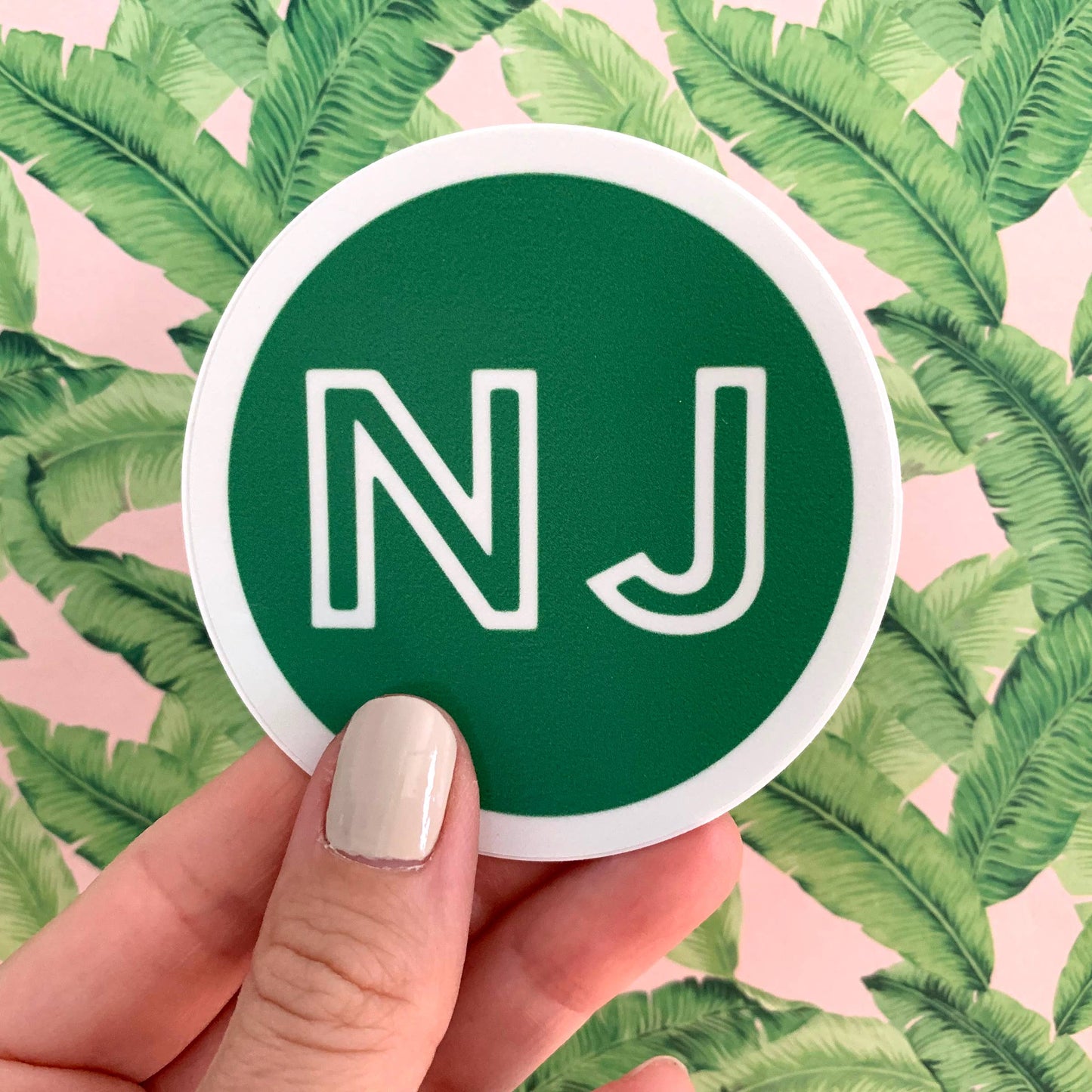 NJ Green Circle Sticker