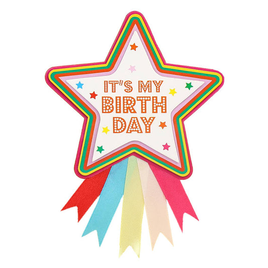 Multi Colored Birthday Badge
