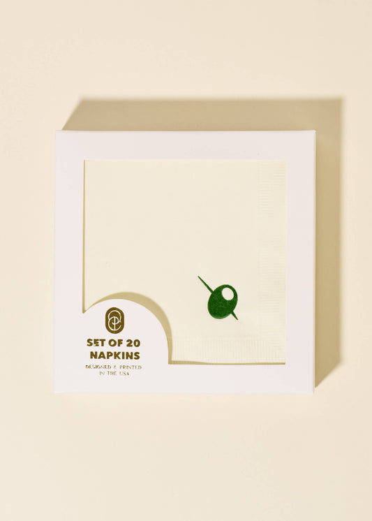 Olive Cocktail Napkins