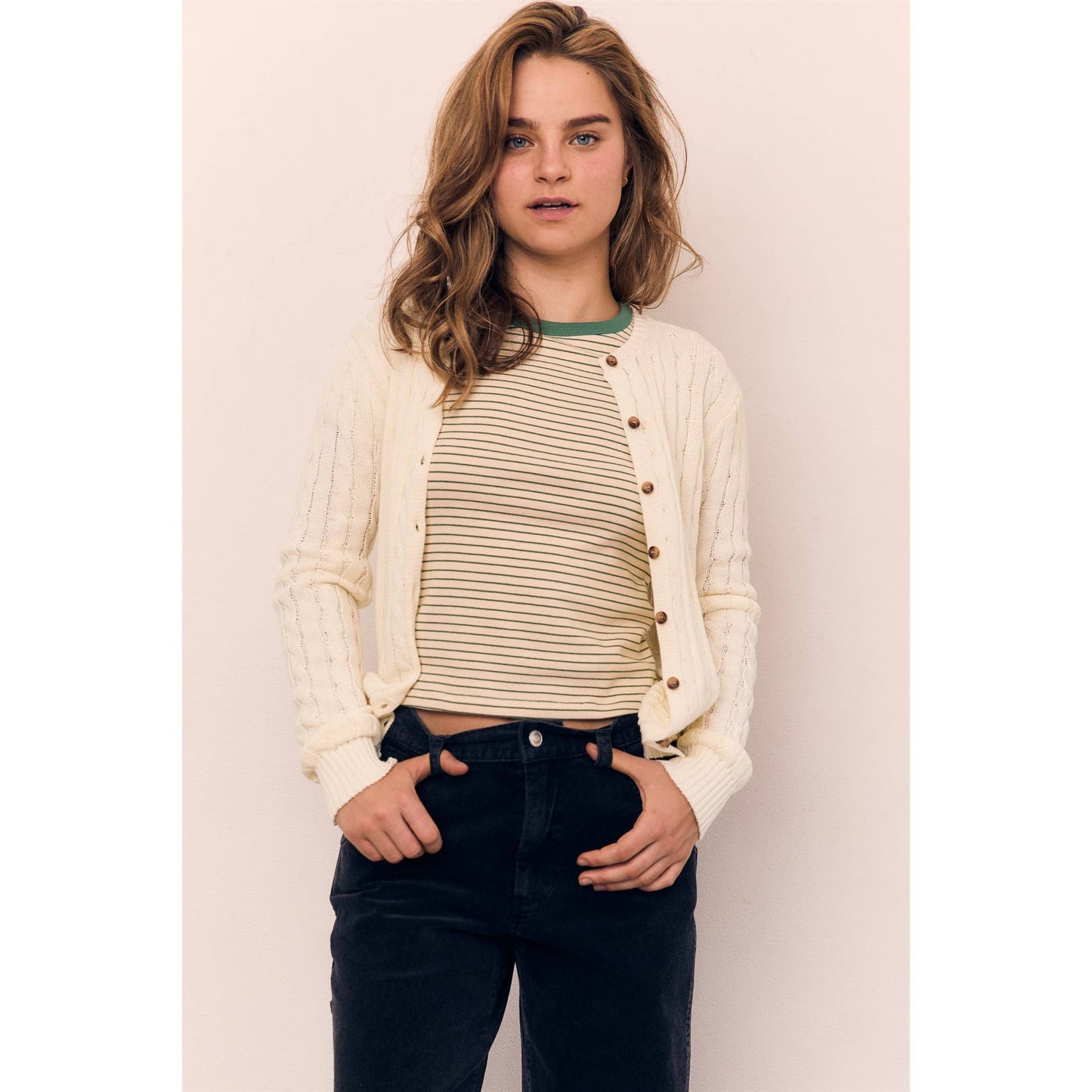 Classic Cable Knit Cardigan