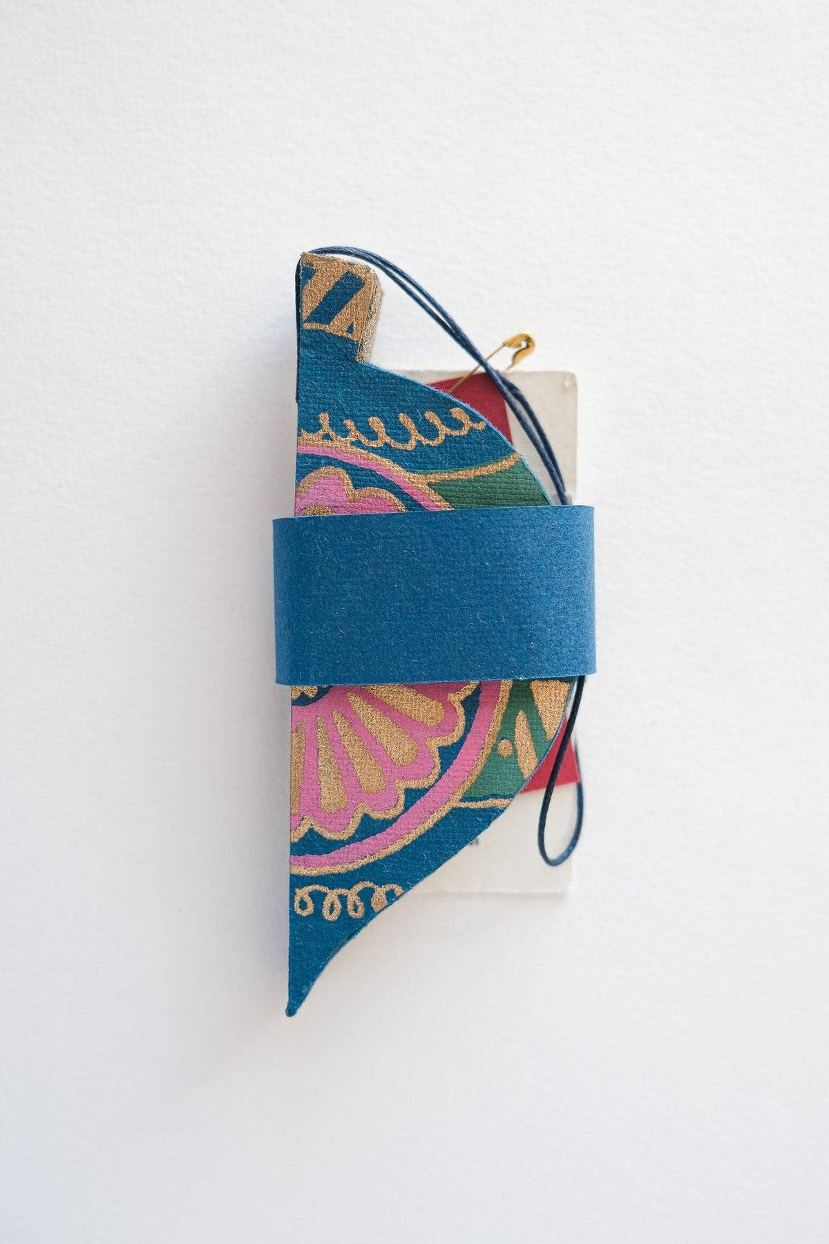 Blue Bauble Honeycomb Paper Ornament