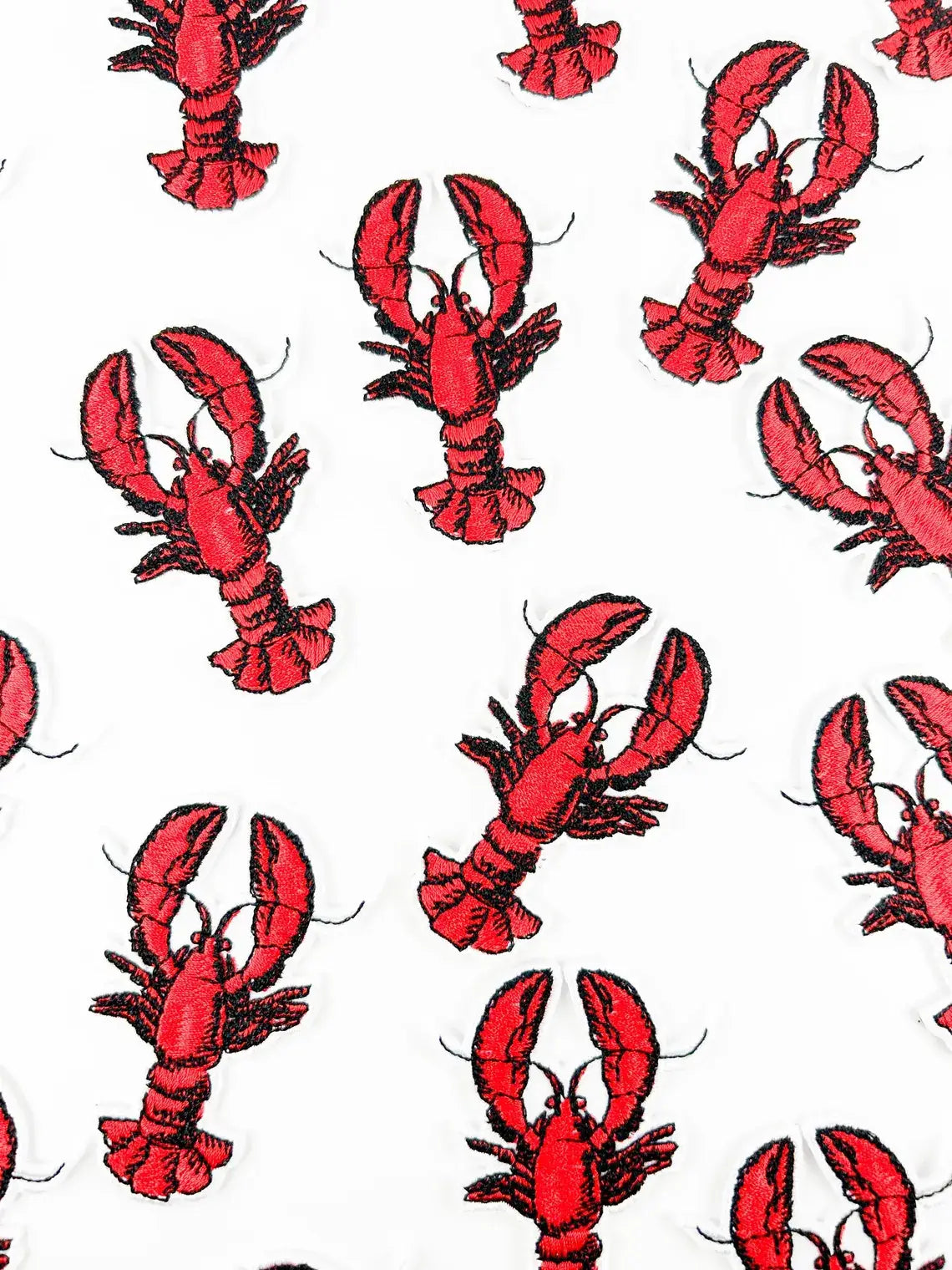 Lobster Embroidered Iron on Patch Coastal Marine Life
