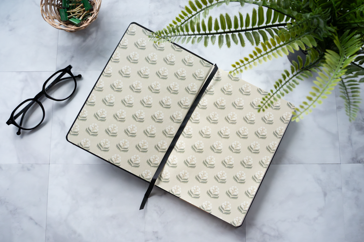 Lily of the Valley Embroidered Hardbound Notebook