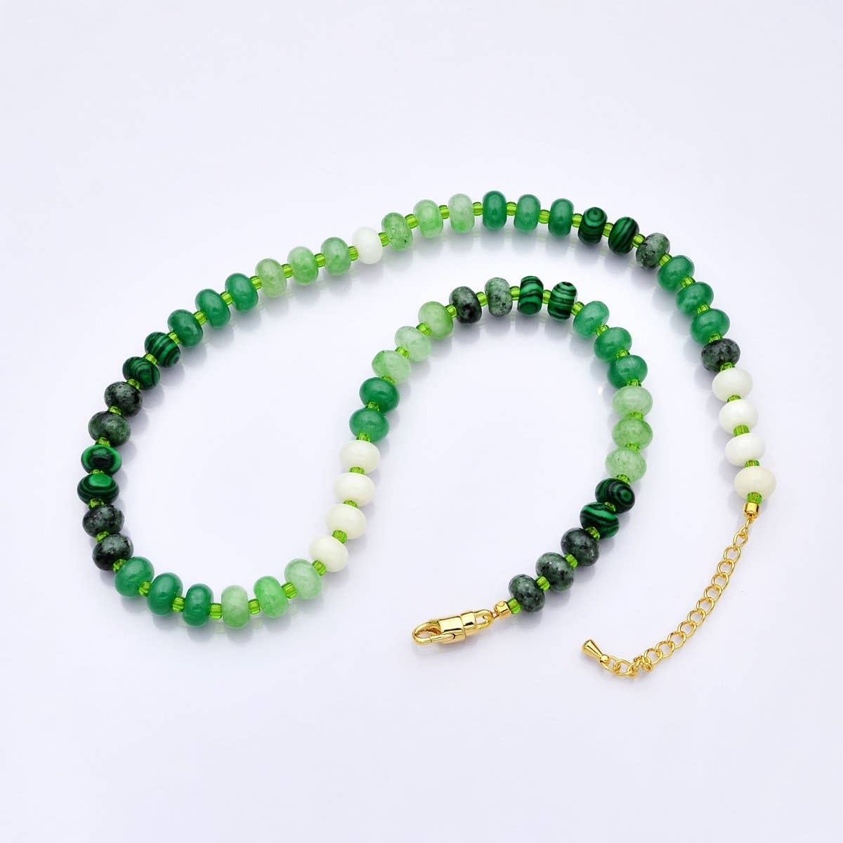 Gradient Multicolor Gemstone Necklace