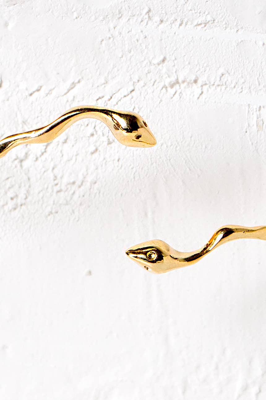 Gold Plated Snake Cuff