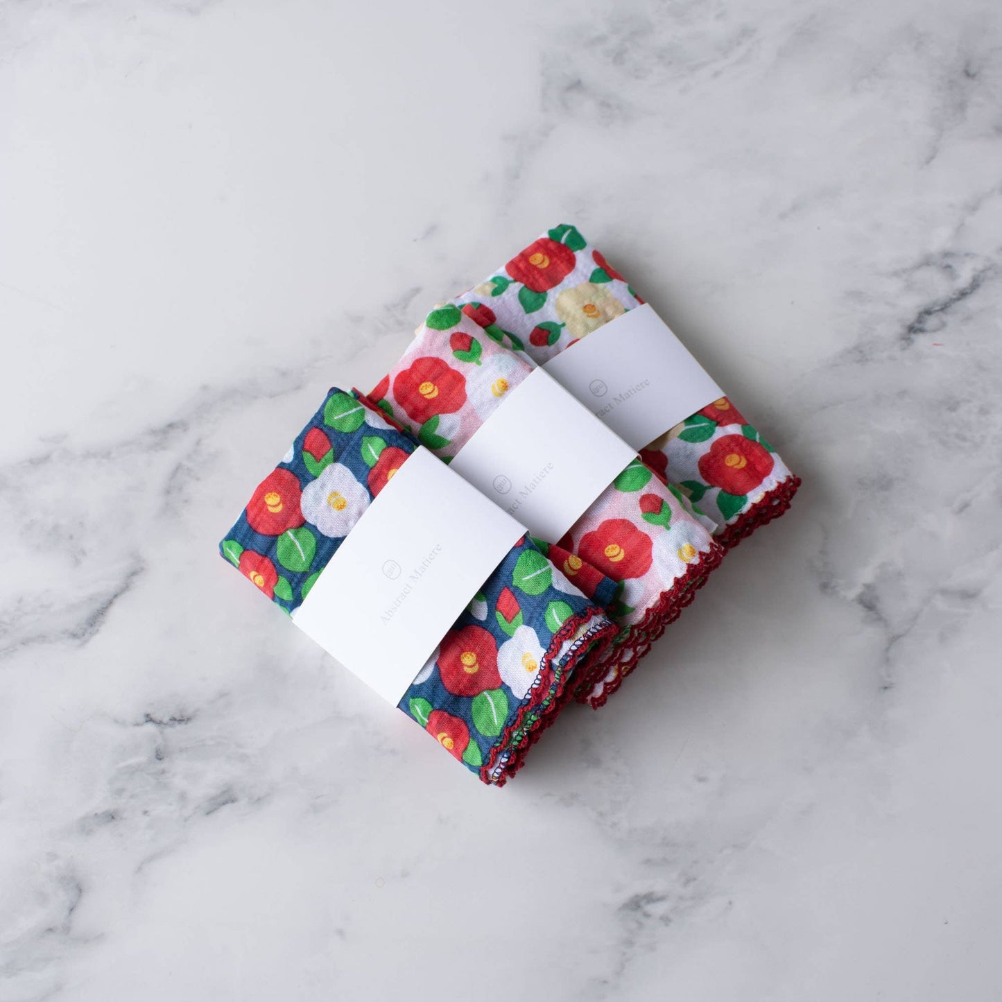 Camellia Flower Cotton Scarf