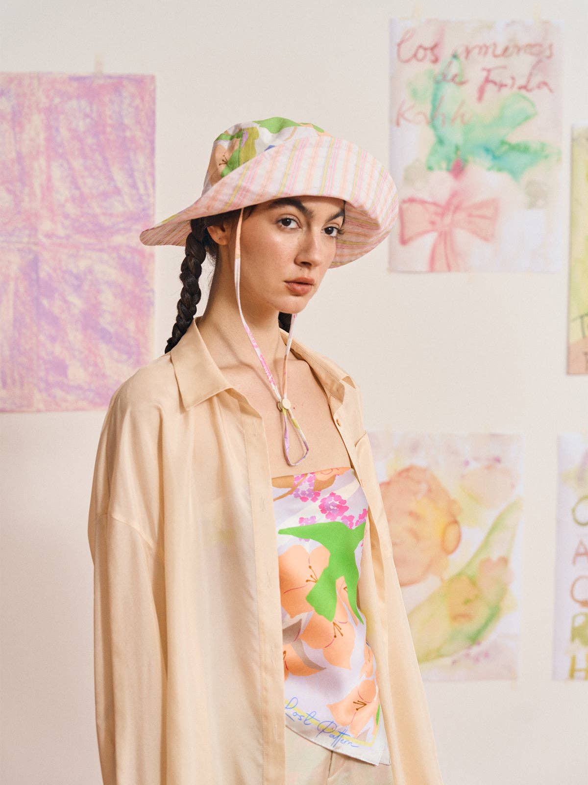 Cotton Reversible Sun Hat - Pink