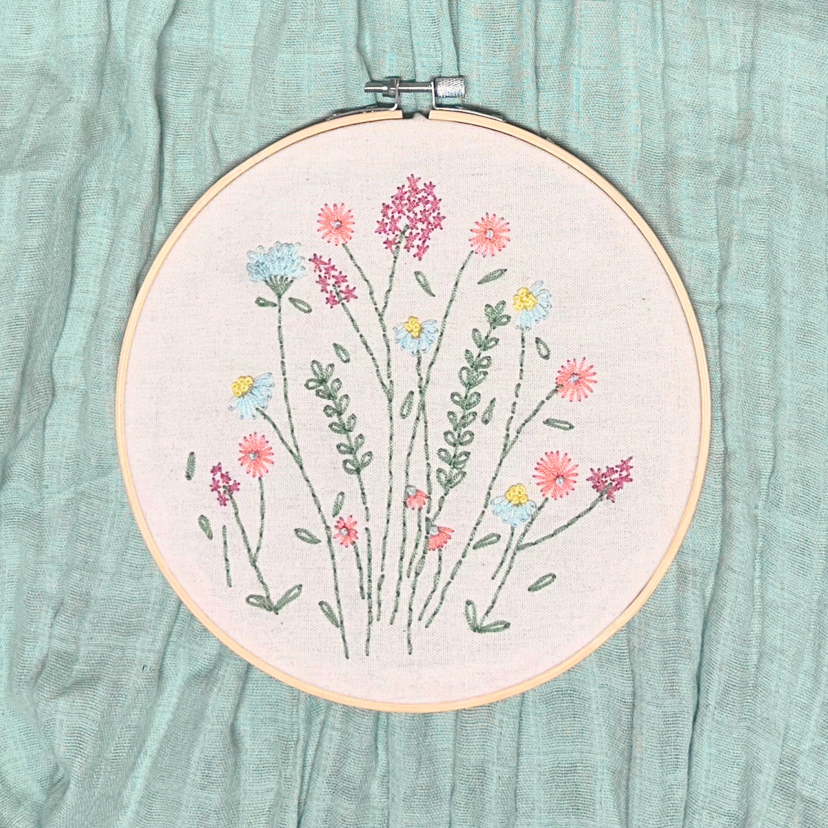 Floral Fields Beginner Hand Embroidery Kit