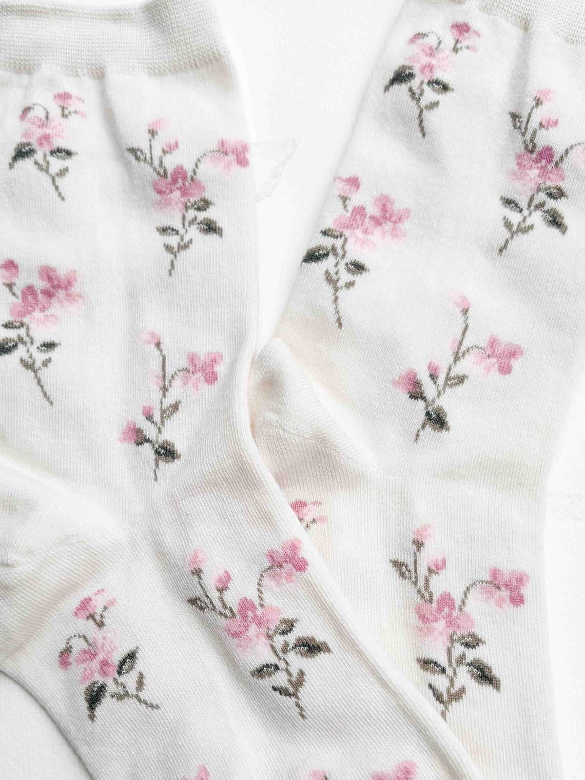 Vintage Style Floral Crew Socks