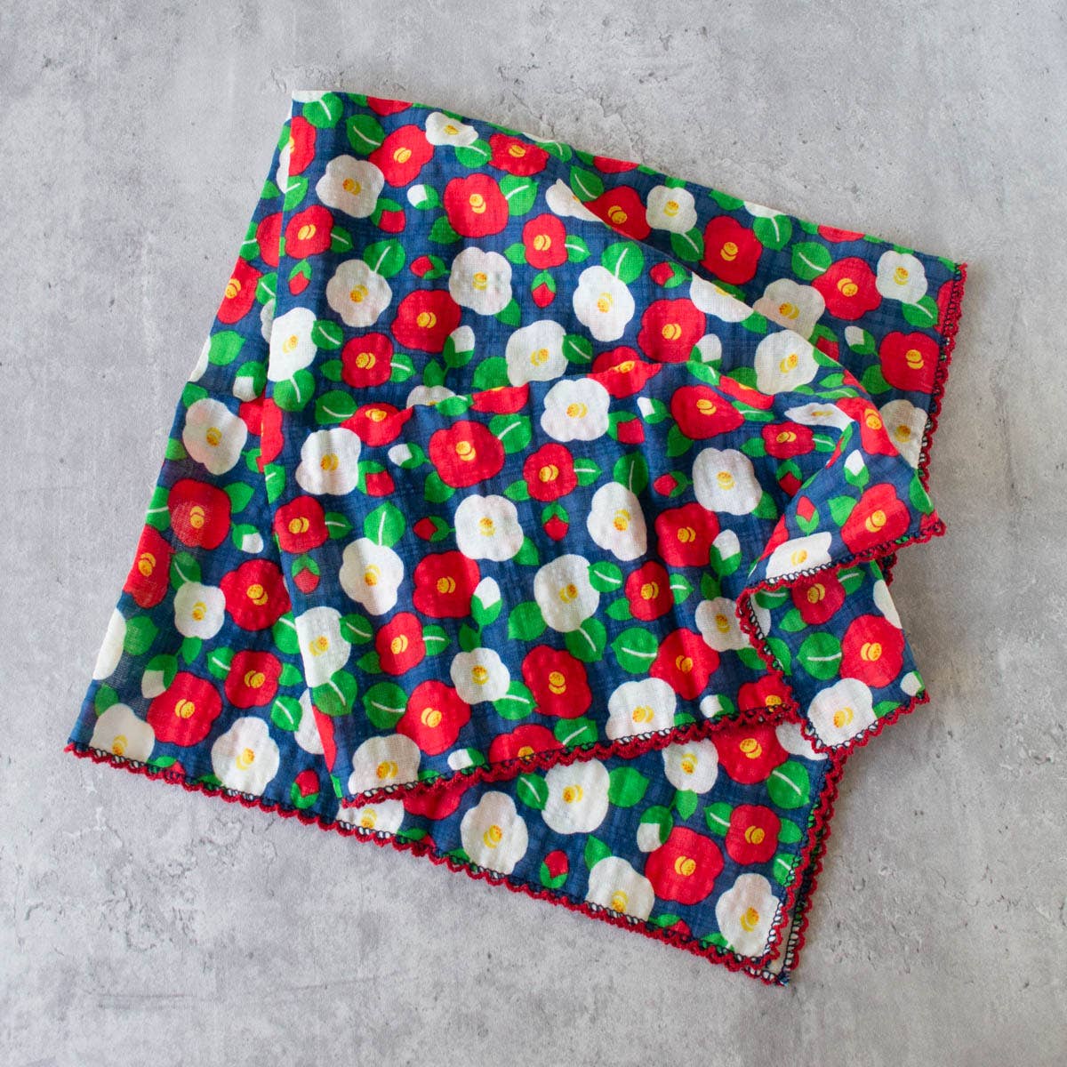 Camellia Flower Cotton Scarf