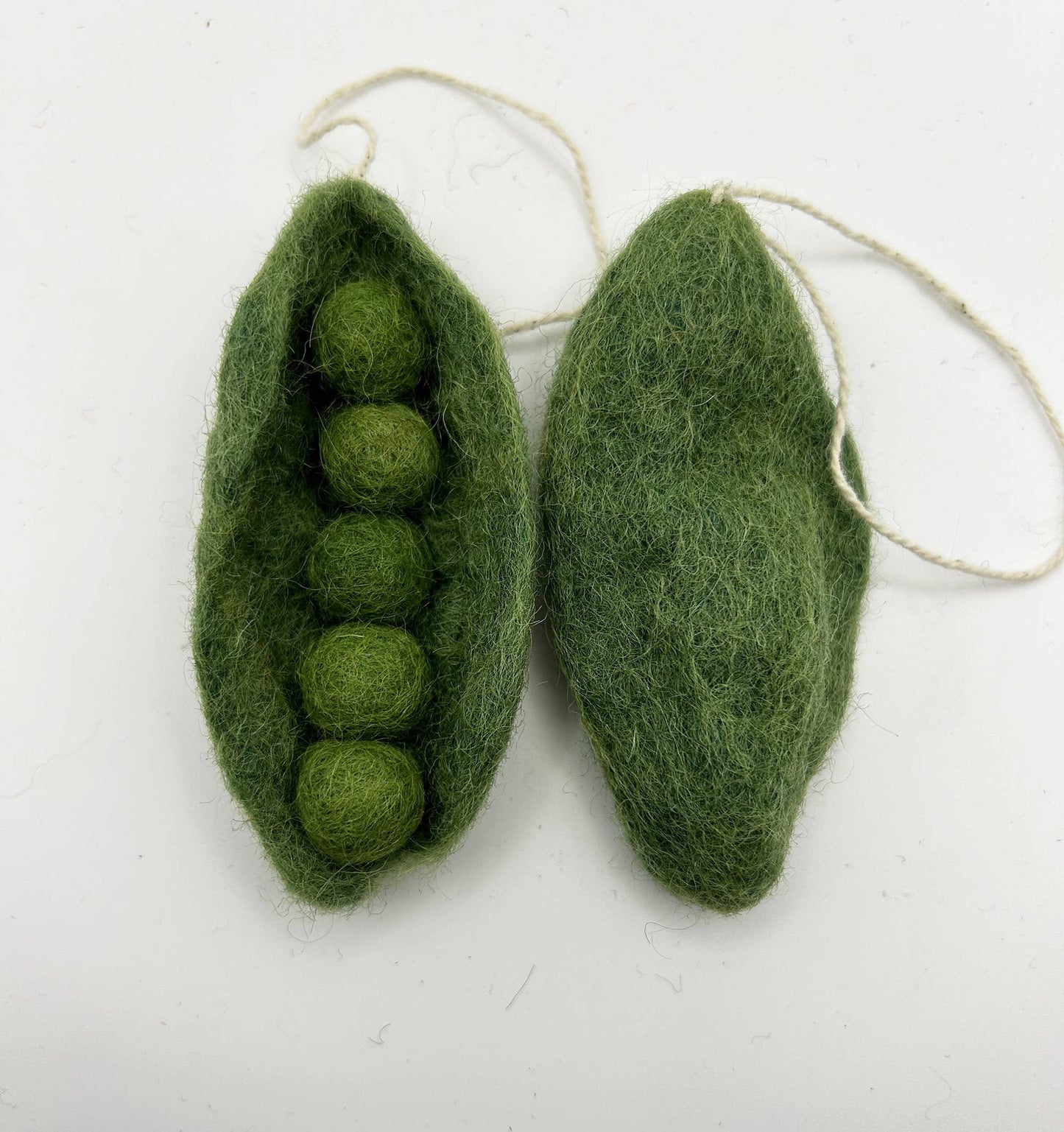 Felted Wool "Peas in a Pod" ornament