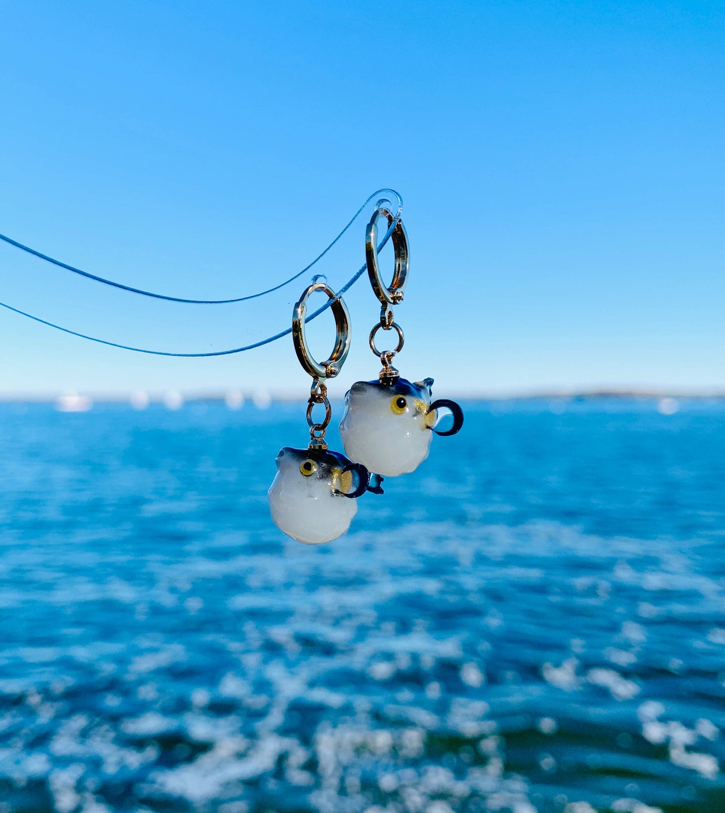 Unique Pufferfish Earrings