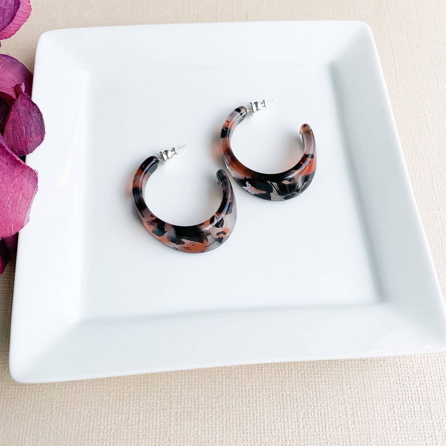 Oval Hoop Earrings