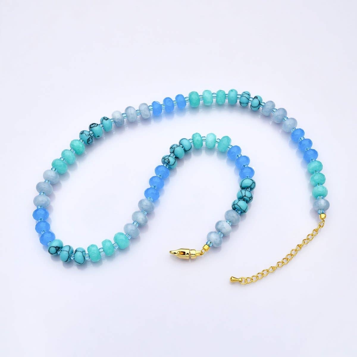 Gradient Multicolor Gemstone Necklace