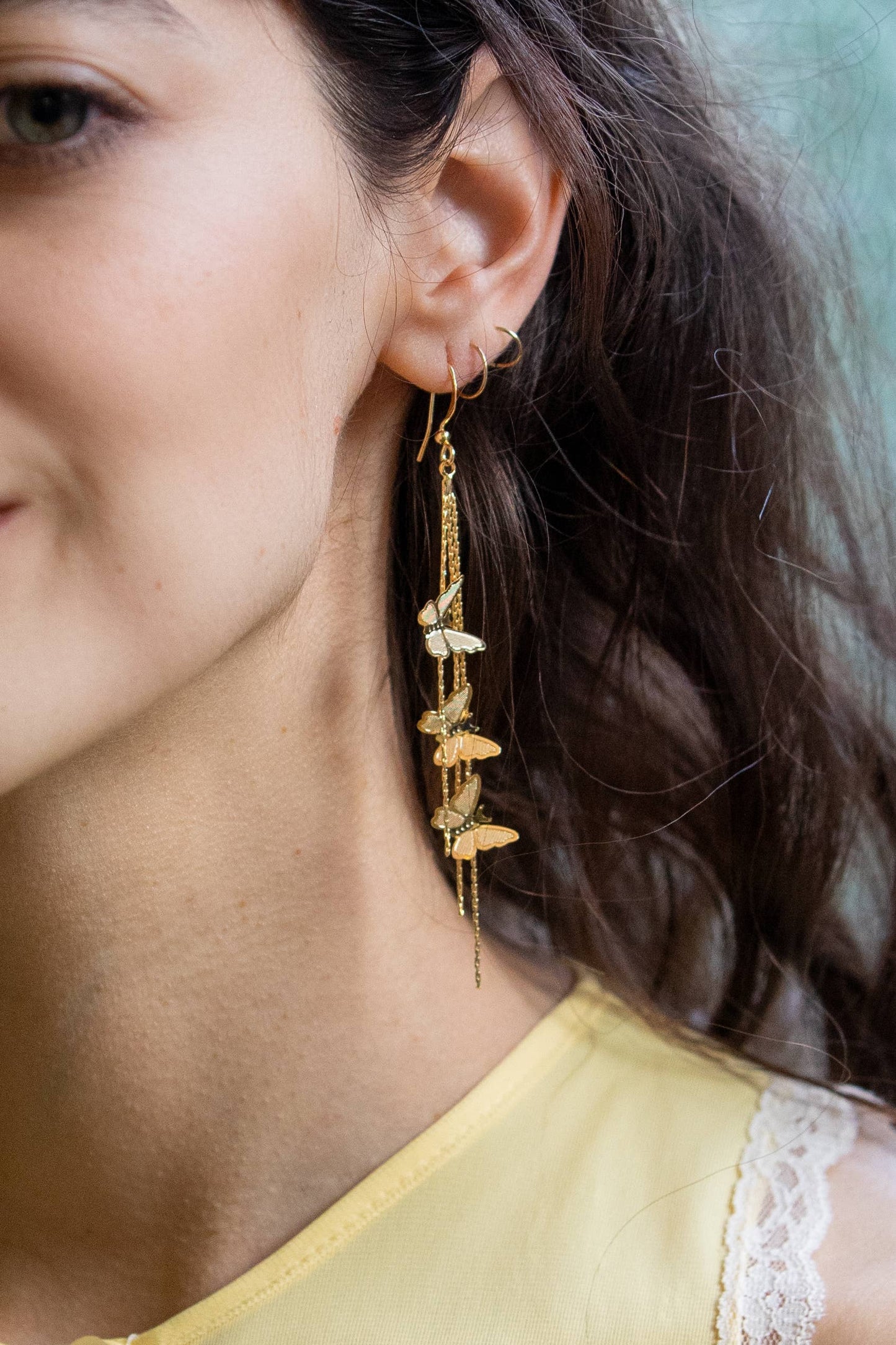 Give Me Butterflies Earring - 18K Gold Plated
