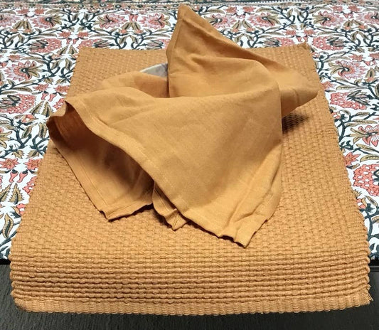 Tablemats Woven Homespun Solid Mustard