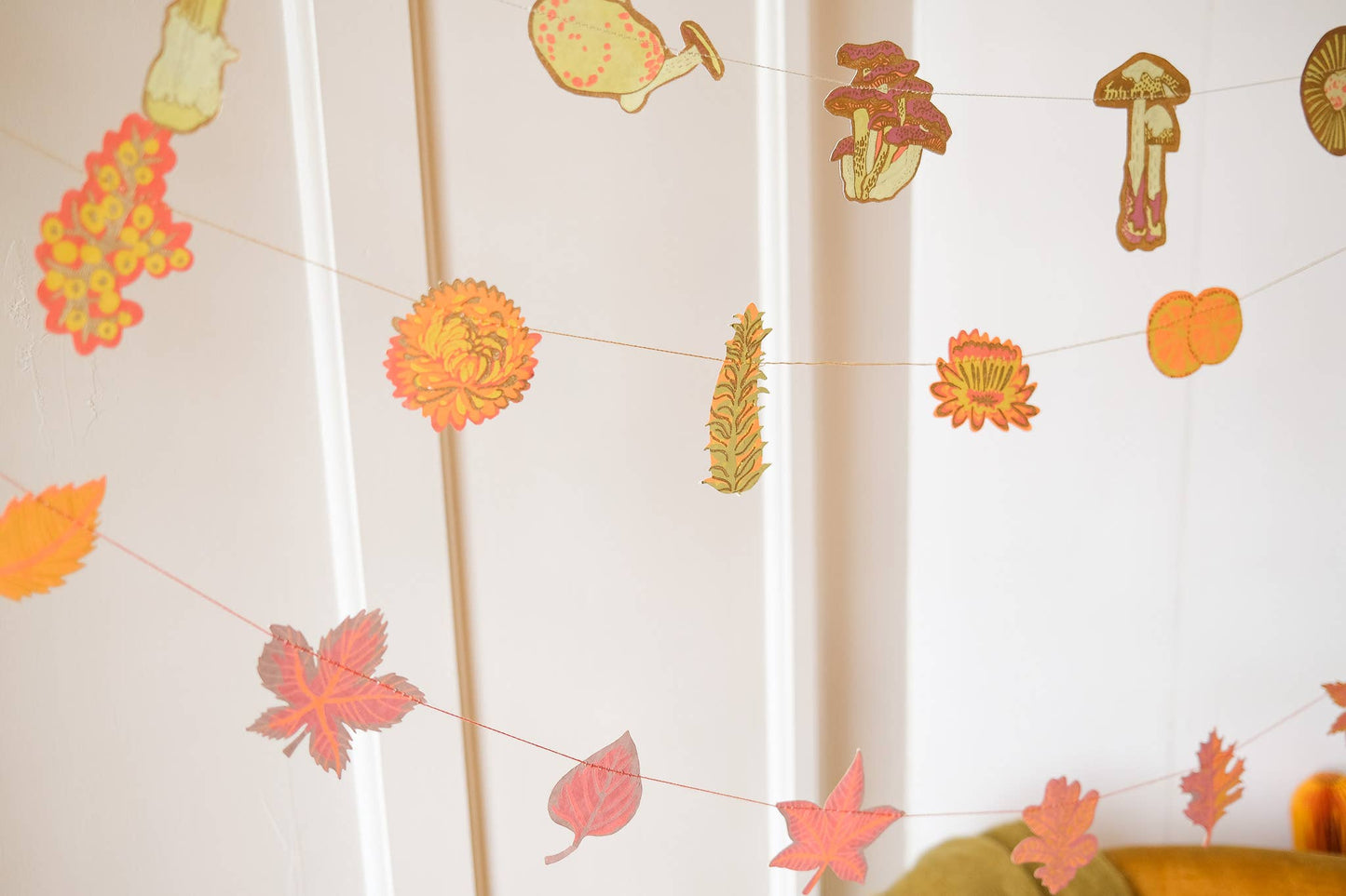 Autumn Leaves Sewn Garland