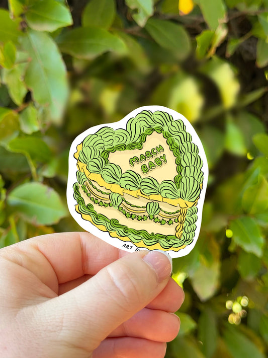 Birth Month Cake Stickers