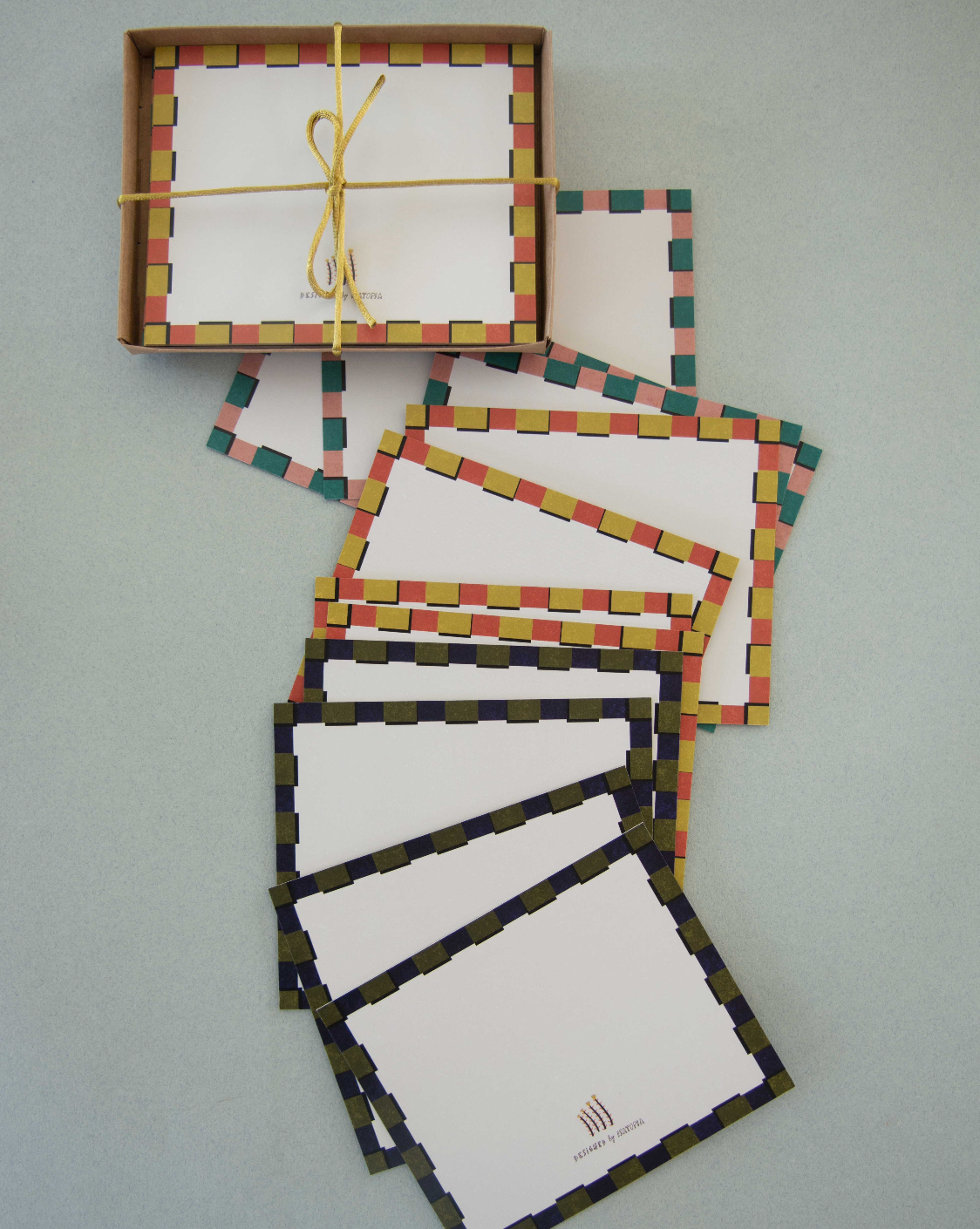 Checker Notecards - set of 16