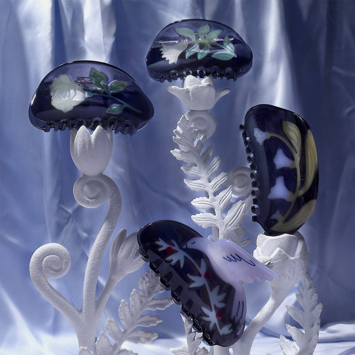 Blue Rose Hair Claw