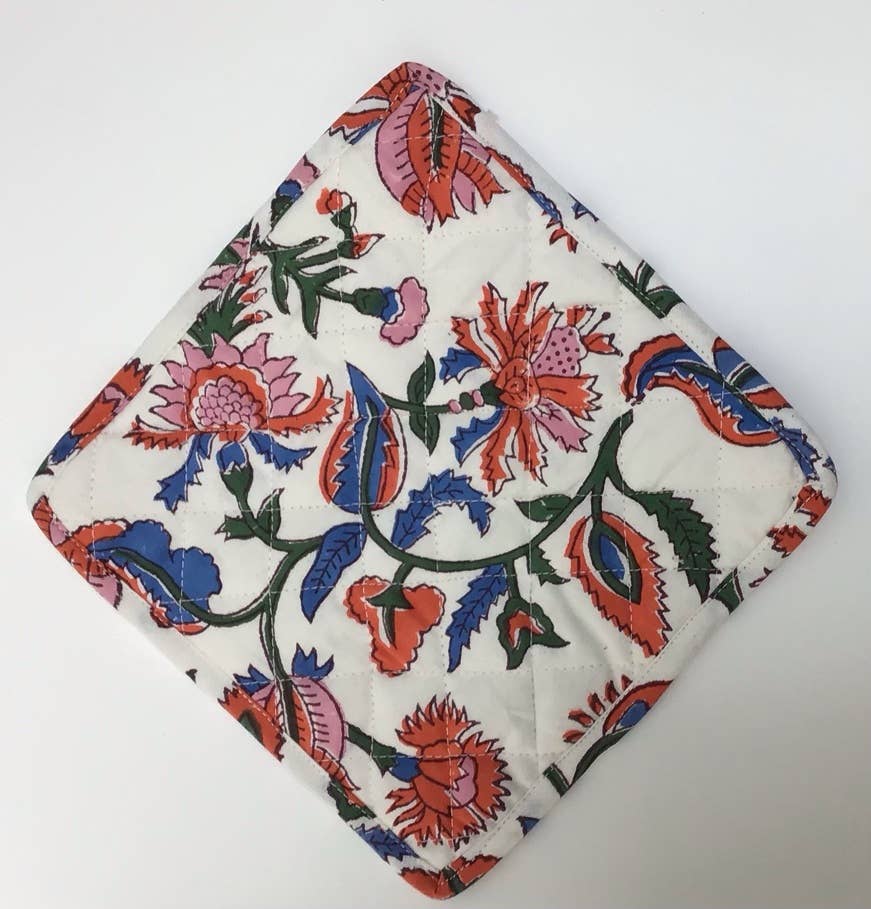 Hand Block Printed Cotton Potholder