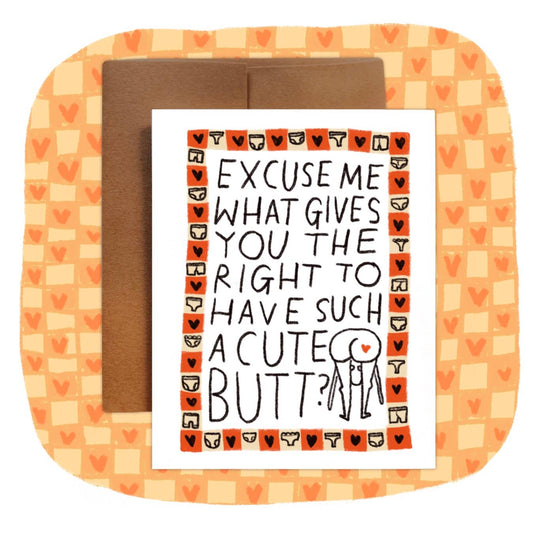 CUTE BUTT Greeting Card