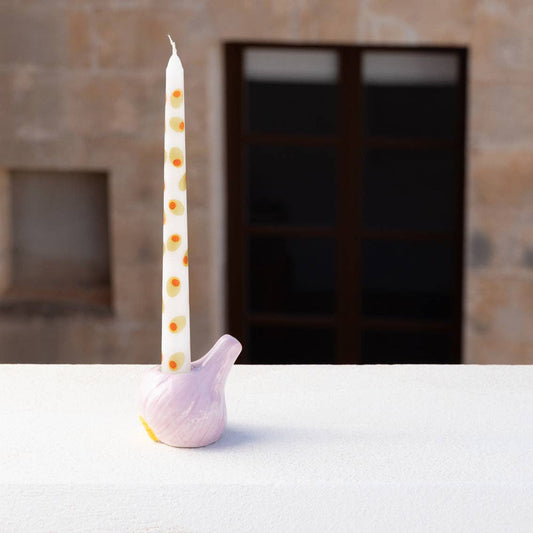 Garlic Ceramic Candle Holder