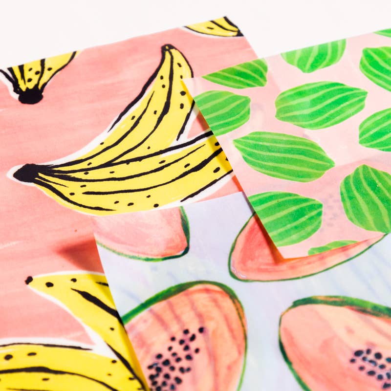 Fruit print Beeswax Wrap Set
