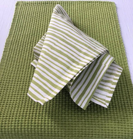 Napkins Daffodil Stripe Green