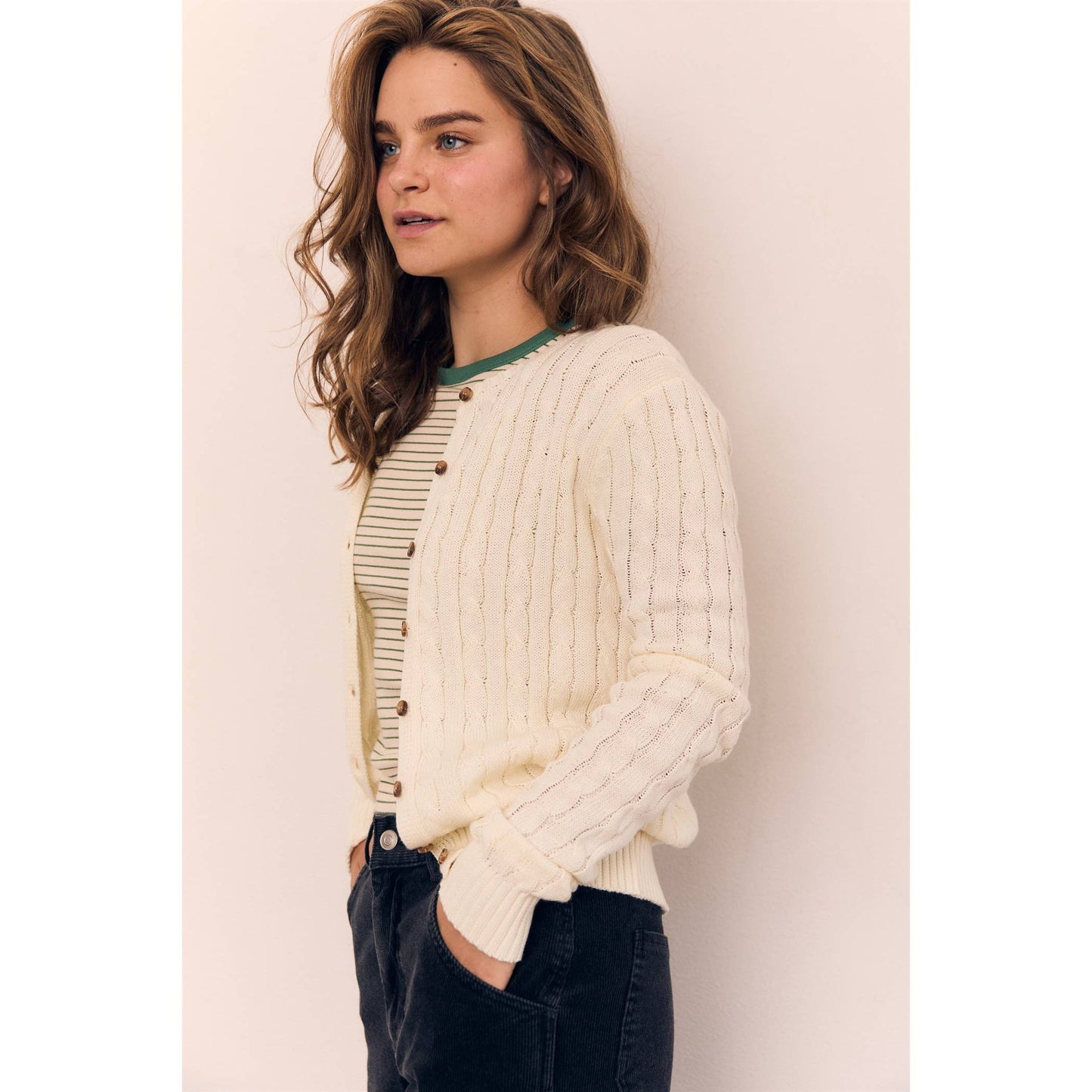 Classic Cable Knit Cardigan