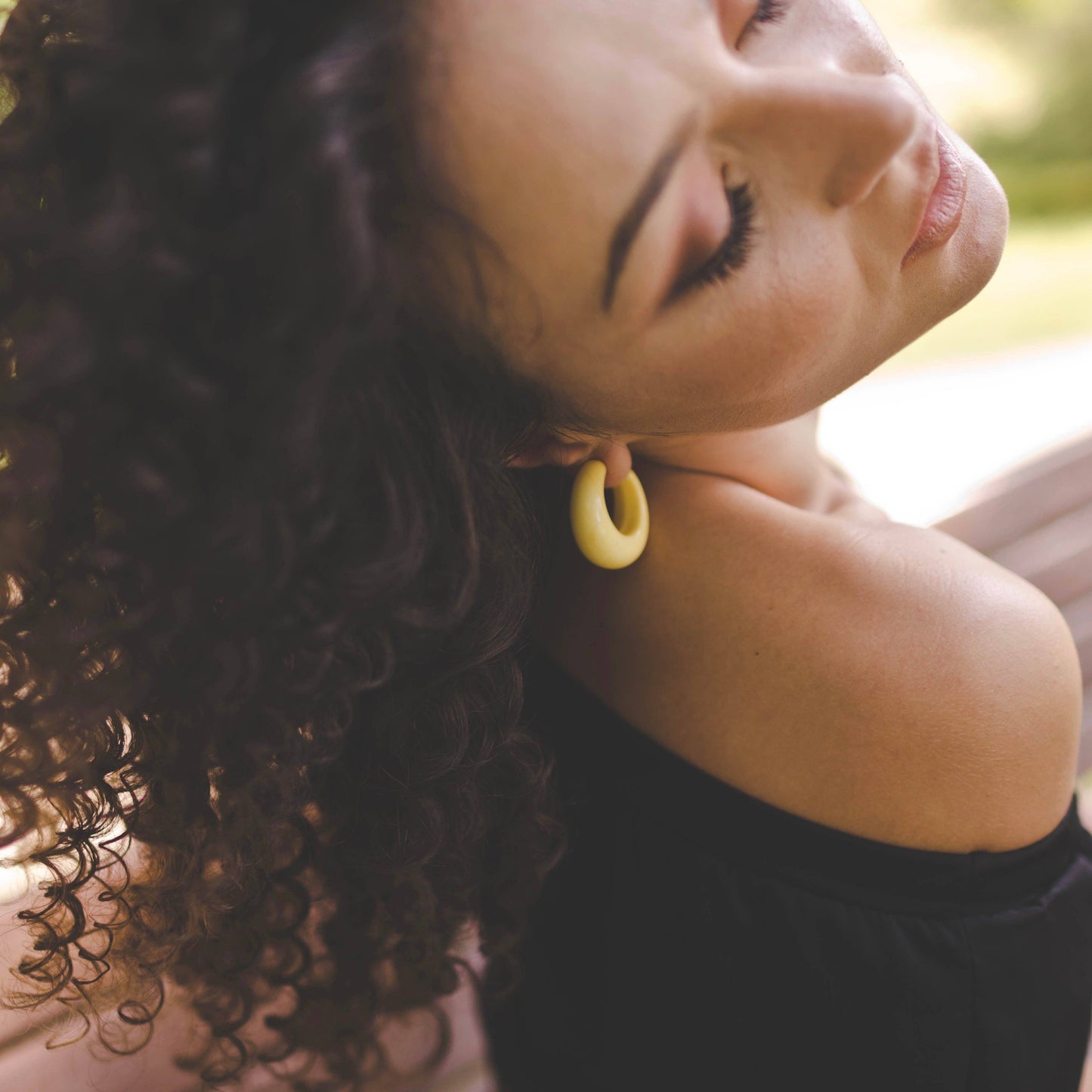 Chunky Lucille Lucite Hoop Earrings