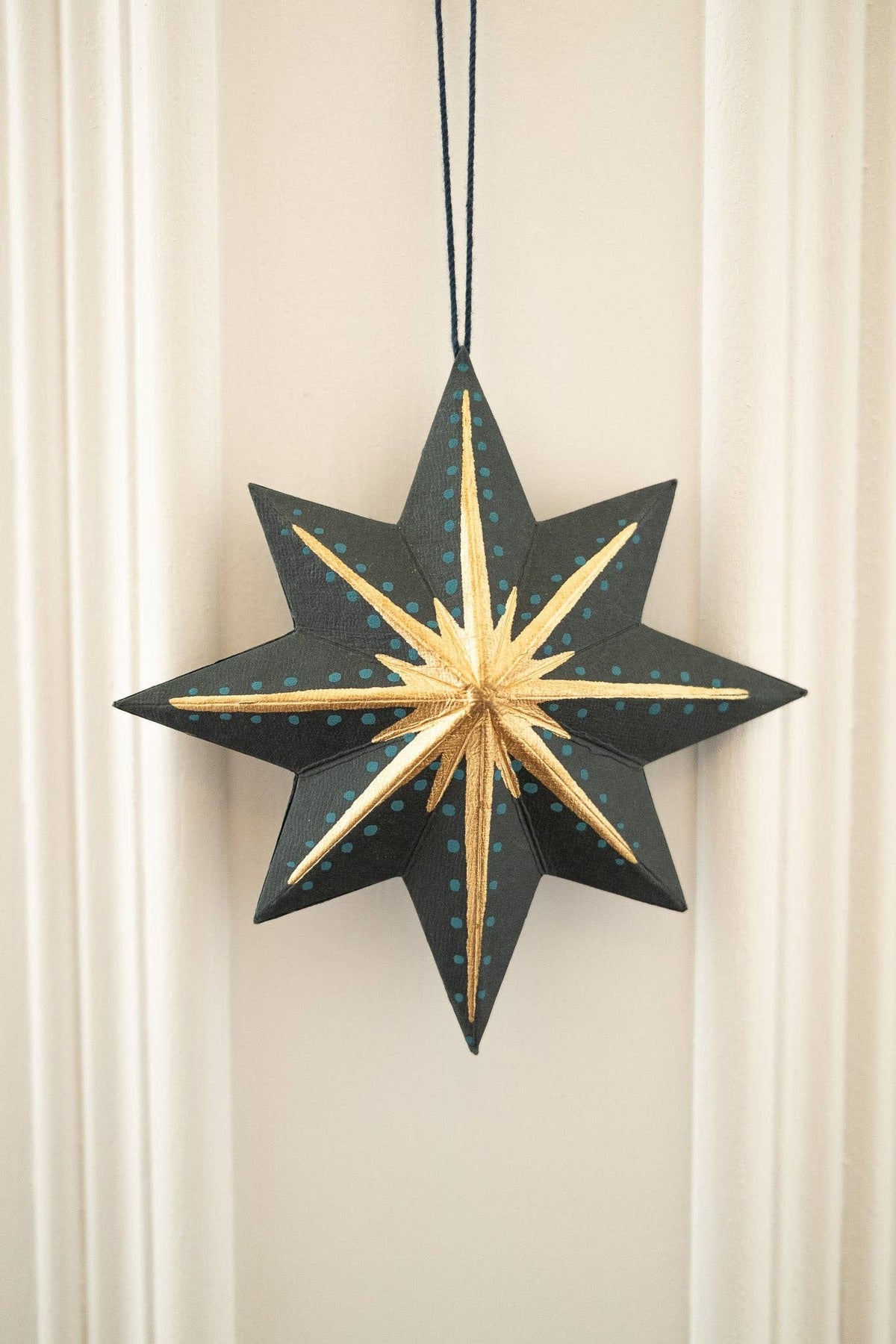 Twinkling Star Recycled Paper Christmas Ornament