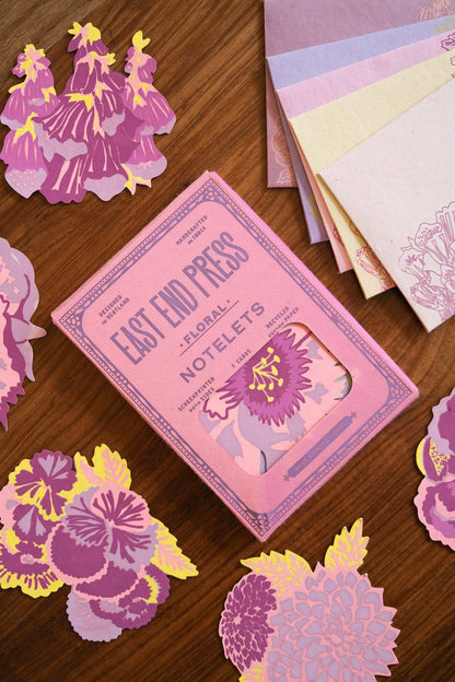 Floral Screen Printed Notecard Set