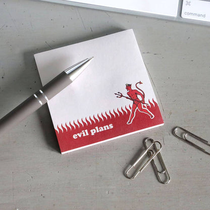 Evil Plans Sticky Note Pad