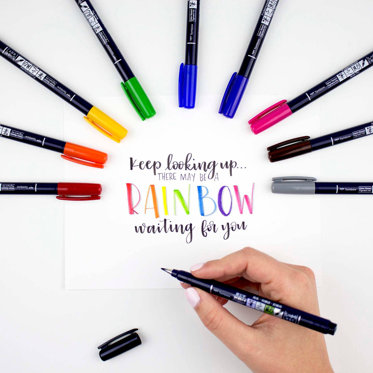 Tombow Fudenosuke Brush Pens, 10-Pack