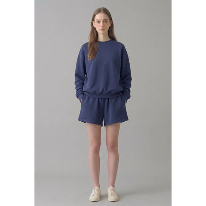 Cropped Cotton Terry Crewneck Sweatshirt