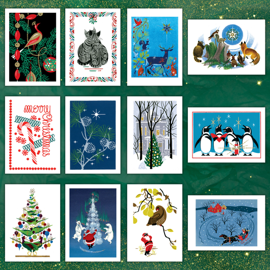 Mid-Century Merriment - Holiday Greeting Cards