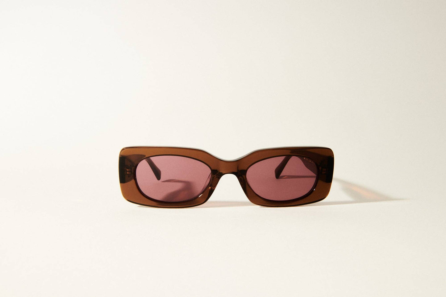 Iris - Clear Brown Rectangular Sunglasses