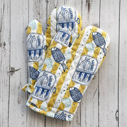 Salty Sardine Cotton Oven Mitt