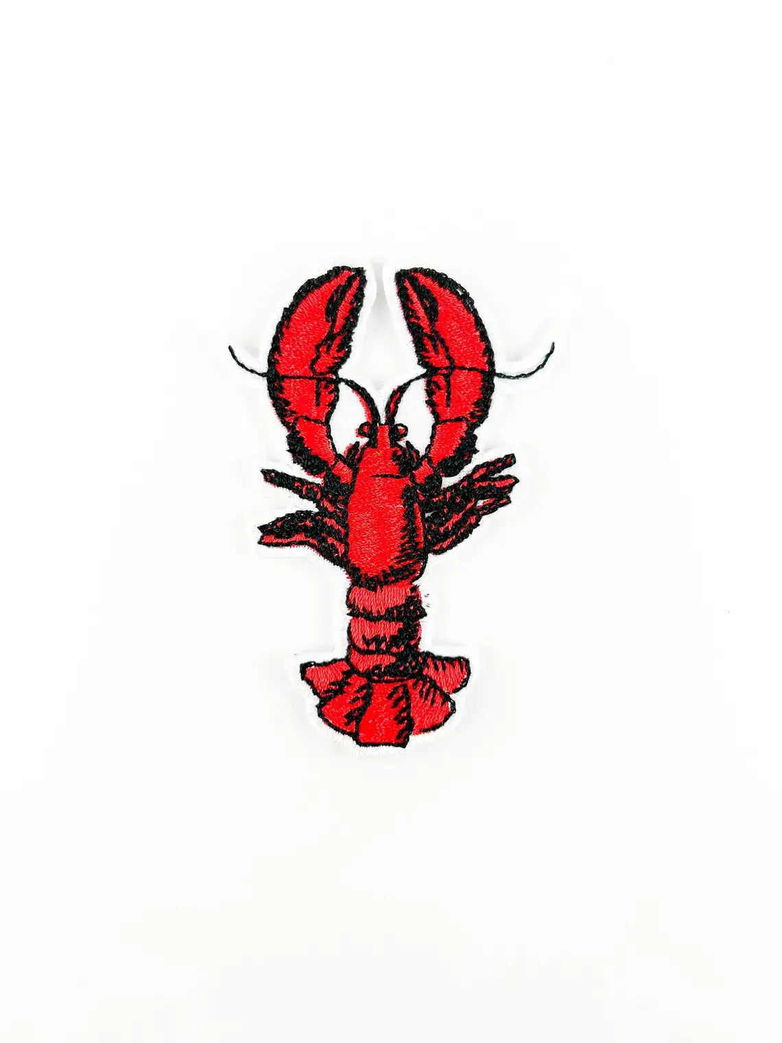 Lobster Embroidered Iron on Patch Coastal Marine Life