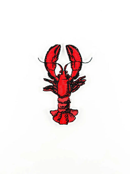 Lobster Embroidered Iron on Patch Coastal Marine Life