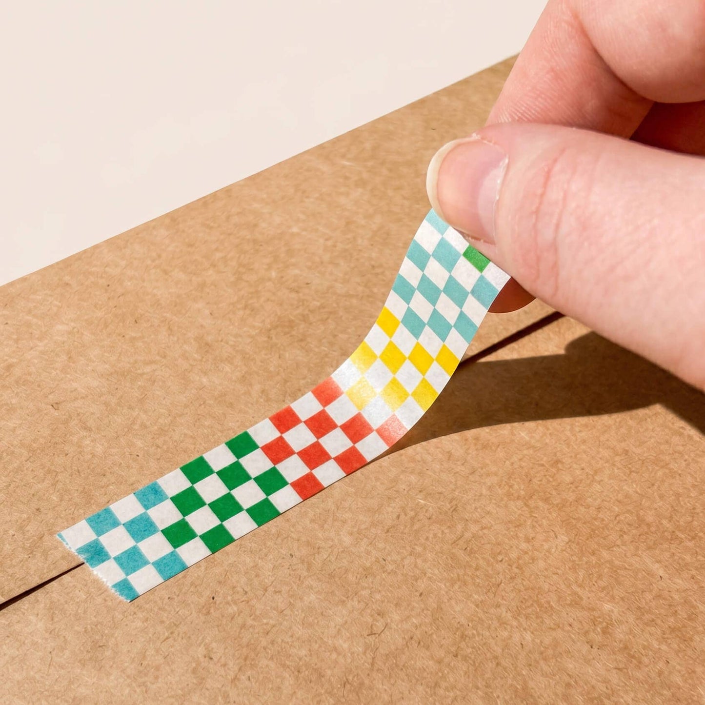Colorblock Checker Washi Tape Multicolor Decorative Tape