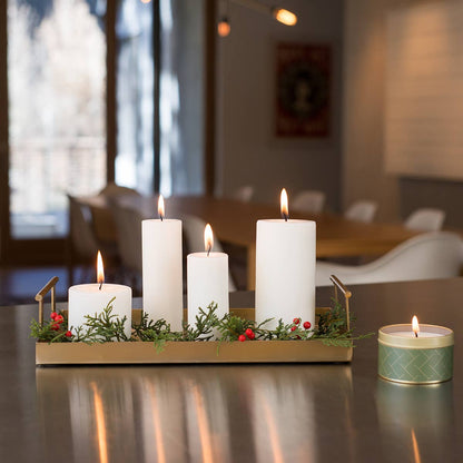 Unscented Natural Palm Wax Pillar Candles