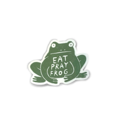 Eat Pray Frog Sticker