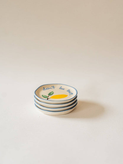Hand-Painted Stoneware Quote Coaster
