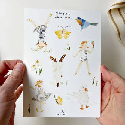 Twirl Watercolor Sticker Sheets