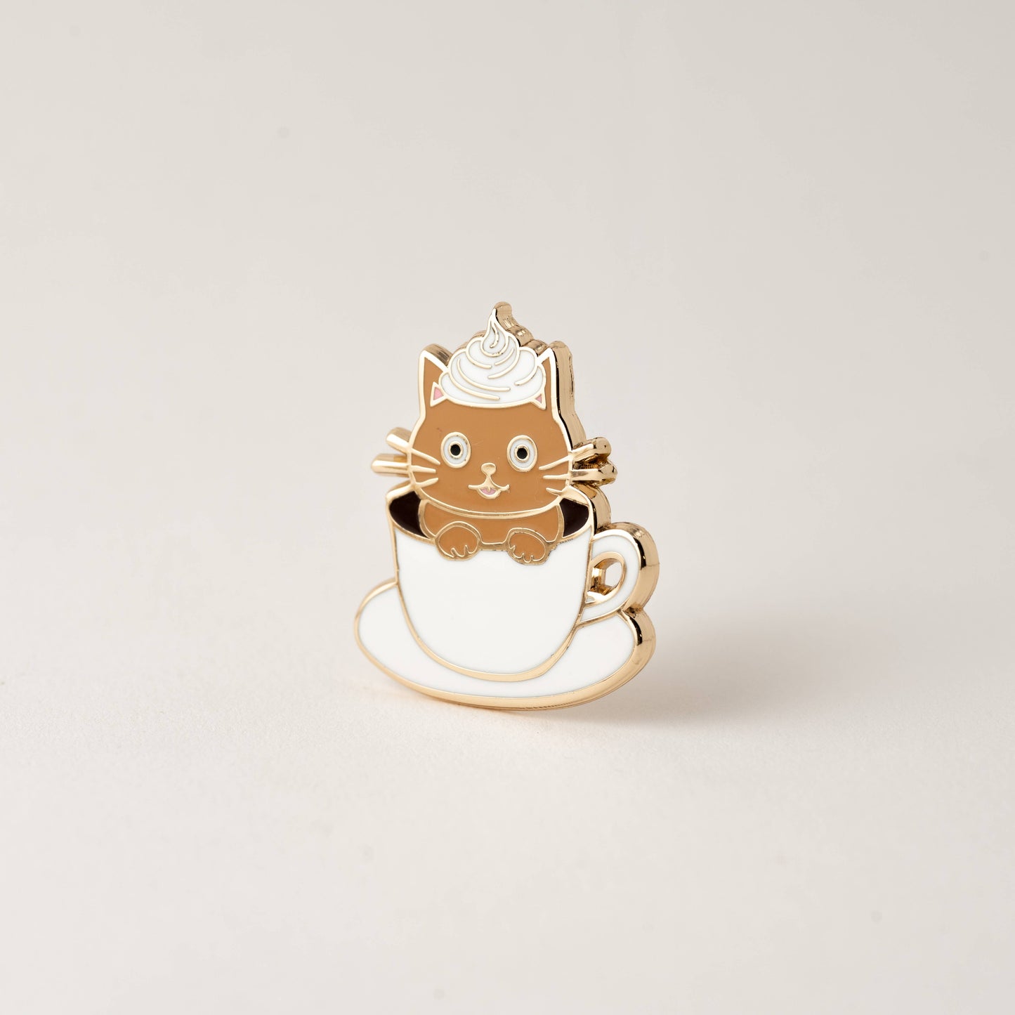 I Love You A Latte Cat Coffee Enamel Pin