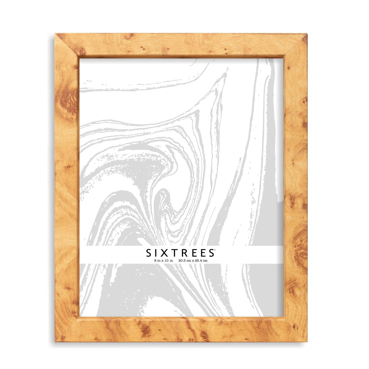 Burl Wood Finish Picture Frame with Real Glass